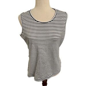 E.L.I. Pima Cotton Striped Tank Top